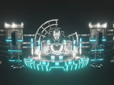 Stage Interstellar Low-poly 3D model