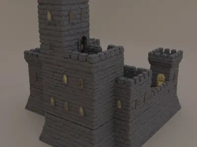 Small Fort Tabletop Terrain 28 MM 3D print model