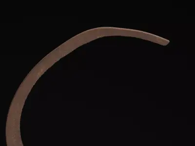 Rusty Sickle Low-poly 3D model