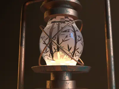 Vintage Lamp 3D model buy