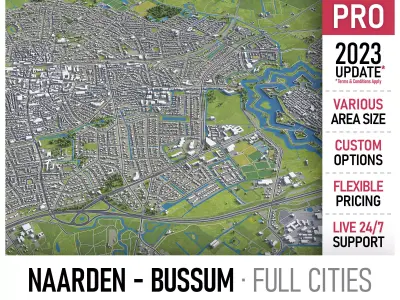 Naarden - 3D City Model Low-poly 3D model