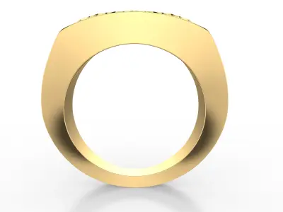 Art Deco Textured Ring 1 3D print model