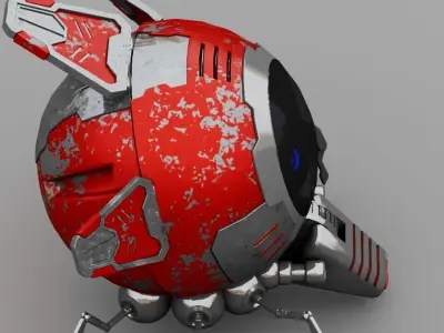 Bug Robot rigged character 3D model