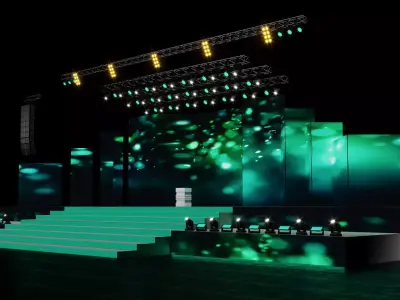 Concert Stage Design 3D model