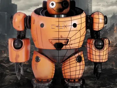 Steampunk Robot 3D model