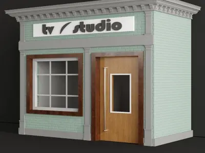 Children playhouse Tv studio for kids 3D model