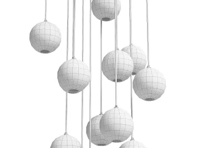  Crystal hanging light 3D model