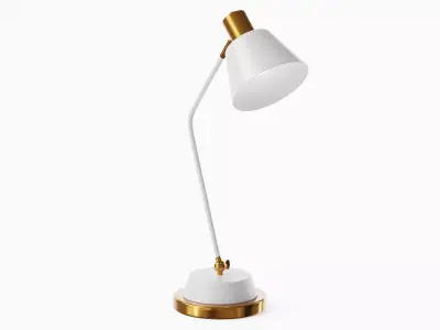 Adjustable Metal Desk Lamp White Low-poly 3D model