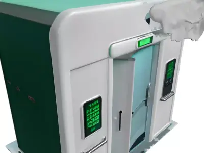 Modern Elevator Door System Low-poly 3D model