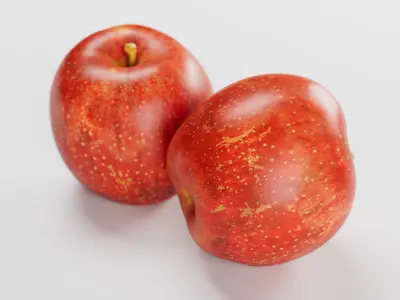 Apple Cameo Variety - 3D Scan Low-poly 3D model