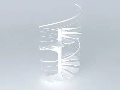 Spiral staircase with handrails Free 3D model