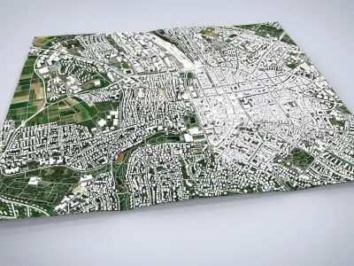 Cityscape Wiesbaden Germany 3D model