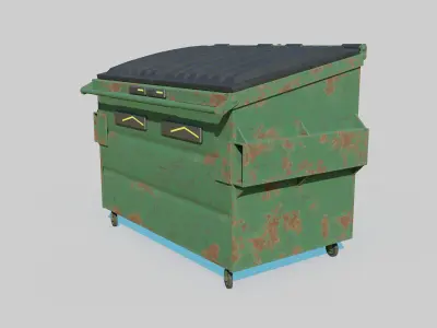 Cyberpunk Garbage Dumpster 3D model