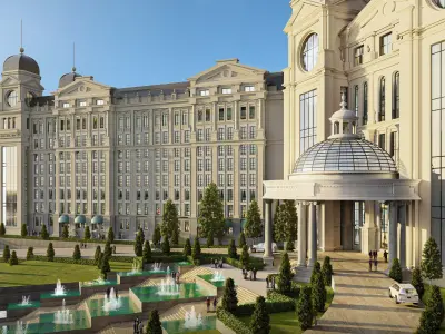 Grand Neoclassical Hotel Resort Complex 3D model