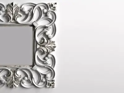 Nabucco ornate wall mirror 3D model