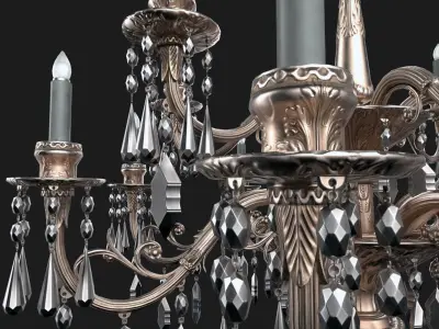 Chandelier Low-poly 3D model order