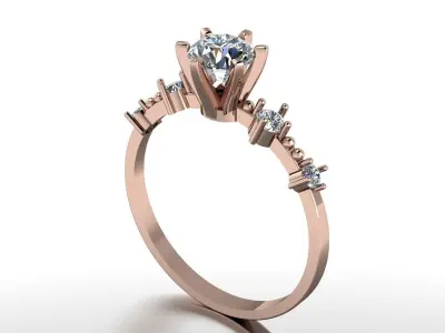 Solitaire Ring  Free 3D print model get