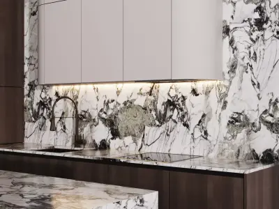 Modern Kitchen with Island 16 3D model