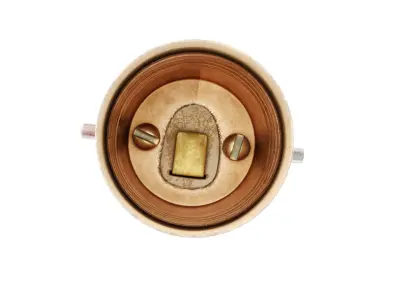 Vintage Nickeled Brass light bulb socket 3D model