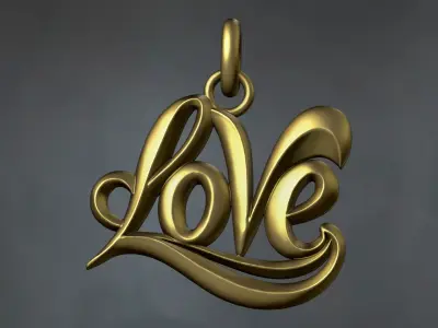 Love Pendant Jewelry 3D print model