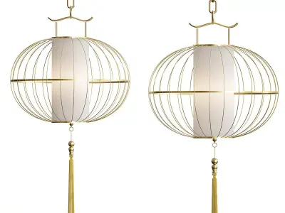 China retro pendant lights 3D model