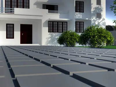 exterior house  Low-poly 3D model