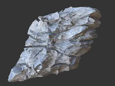 Low poly Cliff Formation Rock Low-poly 3D model