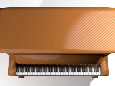 Piano - Upright 3D model