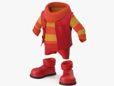  Cartoon Costume Red 