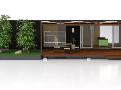 Container Chalet 3D model