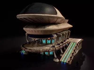 Building 1 Low-poly 3D model