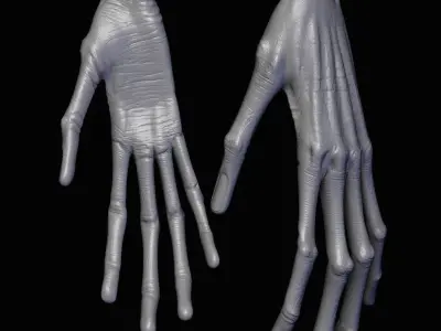 Realistic Alien 6 Sculpt 3D model