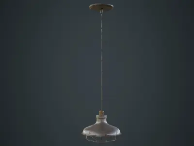 Hanging Lamp 1D Low-poly 3D model