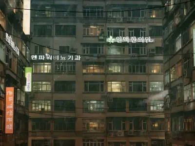 Asia Tower Block Alley Building  Low-poly 3D model