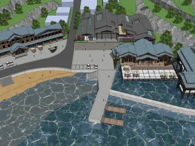 Sketchup Recreational and tourist complex 215 3D model