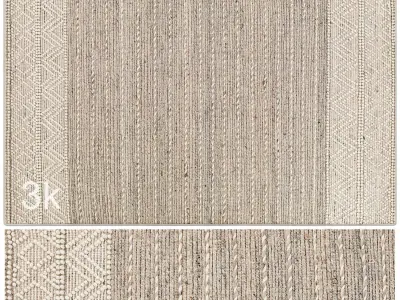 Carpet set 3200 - Handwoven Kushal Rug - 3K 3D model