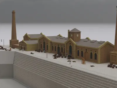 Titanic Dock and Pump House 3D model