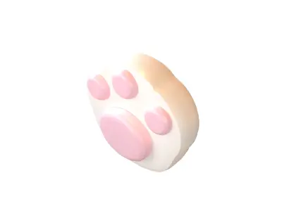 Cat Paw v1 001 Low-poly 3D model