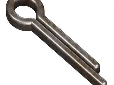Rusty Steel Cotter Pin 3D model