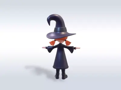 Cheerful Pumpkin Boy Halloween Character 3D model order