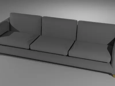 Modern looking minimalist Sofa Low-poly 3D model