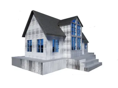 low poly house Low-poly 3D model