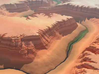 Canyon 5 grand on piece of wood 3D model