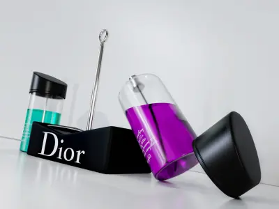 Dior perfume bottle  Low-poly 3D model