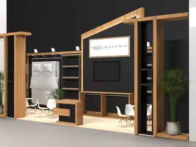 Exhibition booth design for textil fair 3D model