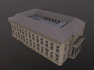 Palais de la Bourse - Nantes Free low-poly 3D model