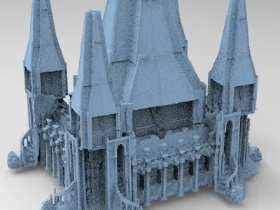 Dark ages Fort architecture Tower large 3D model