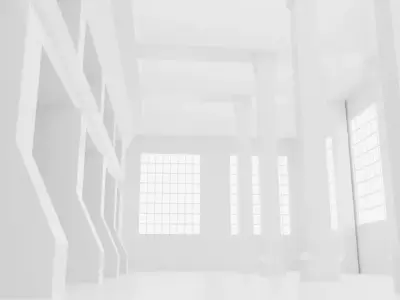 Concept space interior empty room 1 Low-poly 3D model