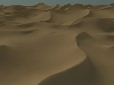 Desert Sand Dunes 3D model