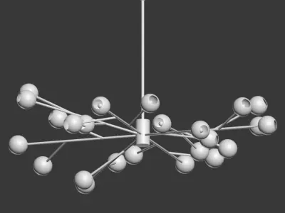 Astra Gold Chandelier Imperiumloft 3D model